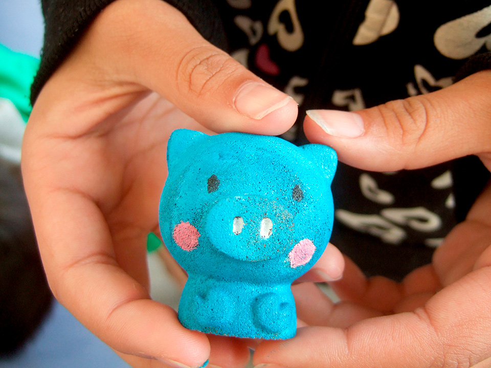 砂ねんど色つけ体験